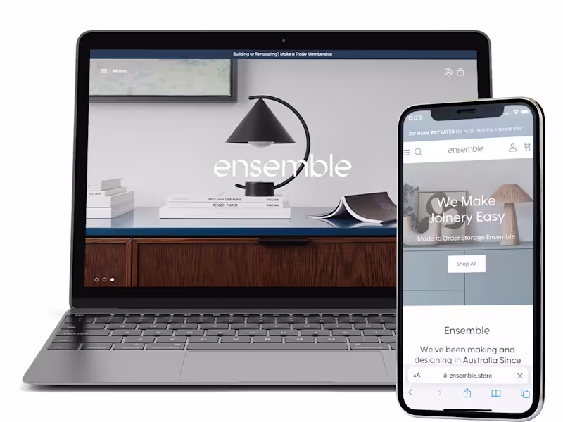 Cover image for Website development - ensemble.store