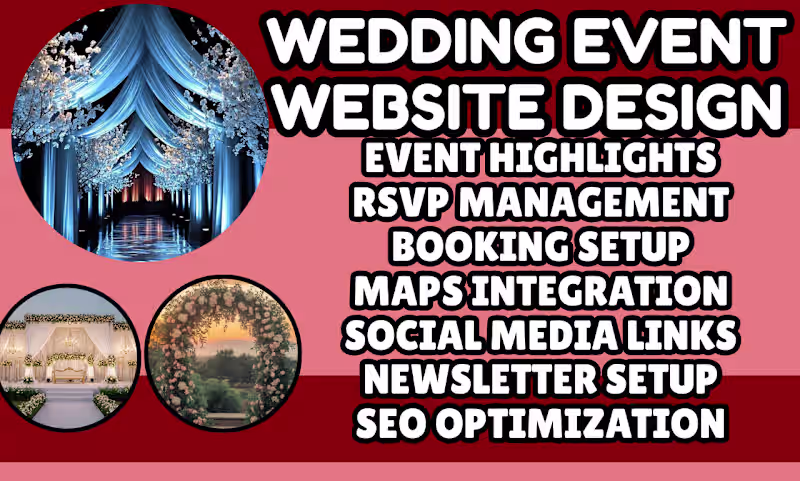 Cover image for Professional Wedding Website Design for Couples& Wedding Planner
