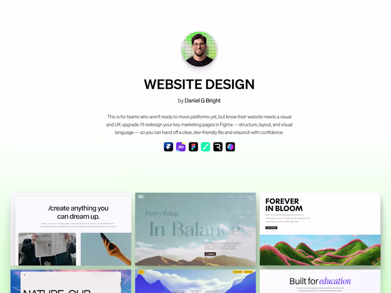 Cover image for Website Design — Multi-Page Figma File for Dev
