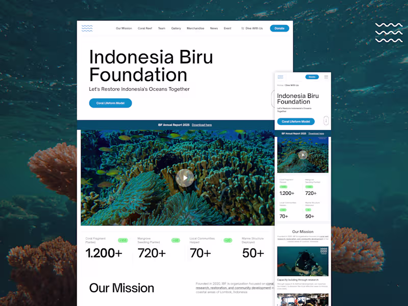 Cover image for Website for Coral Restoration Science and Engagement