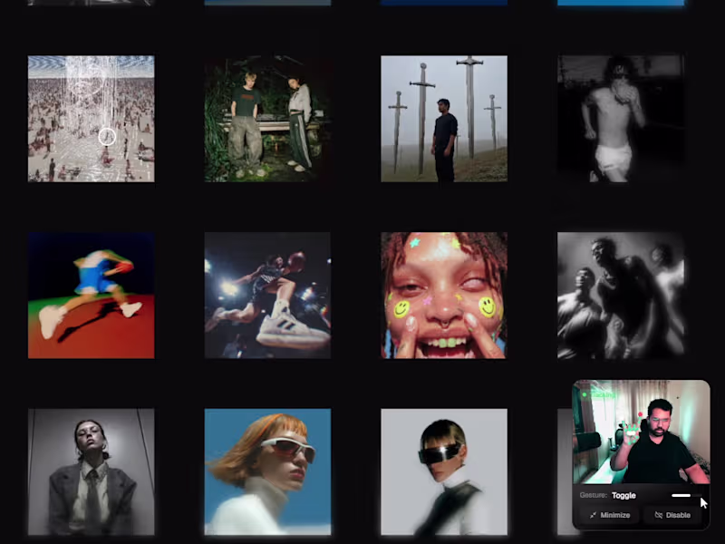 Cover image for Telepath - Webcam-Controlled Gallery