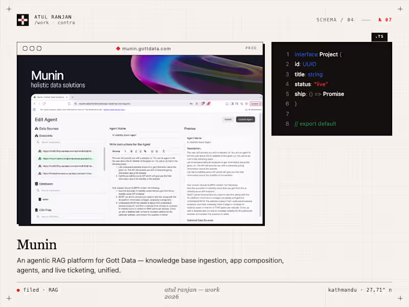 Cover image for Munin - State of the art AI powered knowledge base 