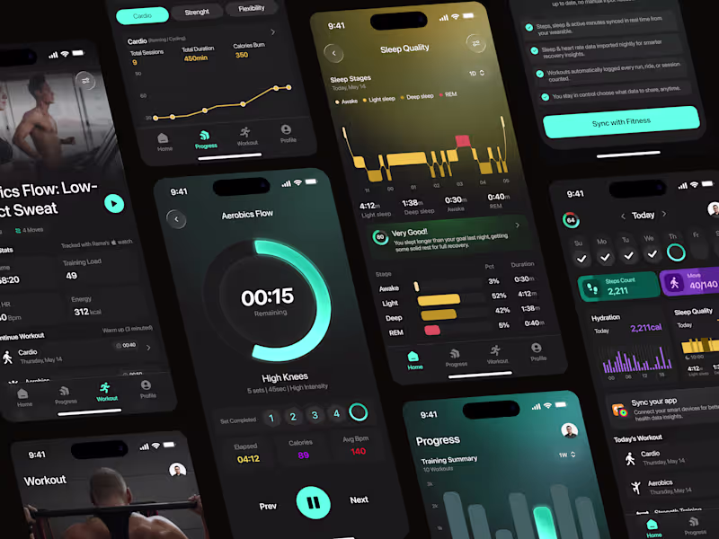 Cover image for PulseFit: Modern UI Design for Fitness Tracking
