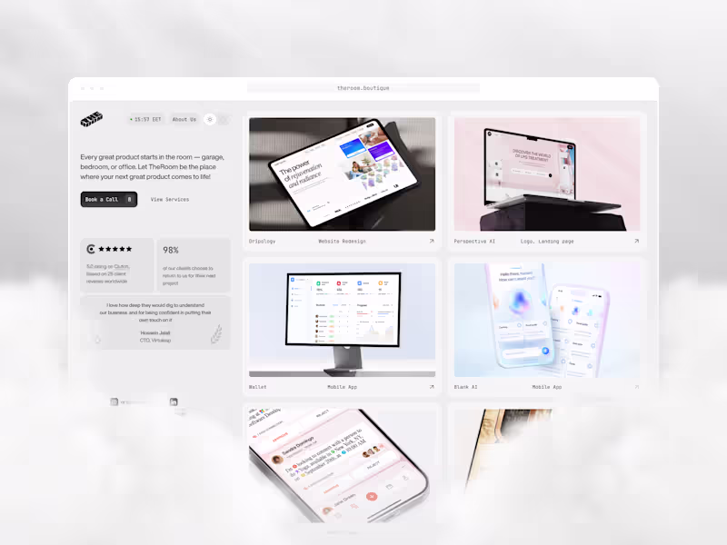 Cover image for TheRoom. Website Redesign