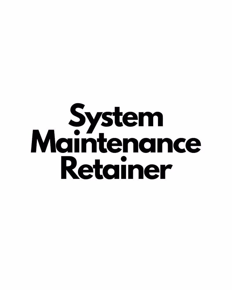 Cover image for System Maintenance Retainer
