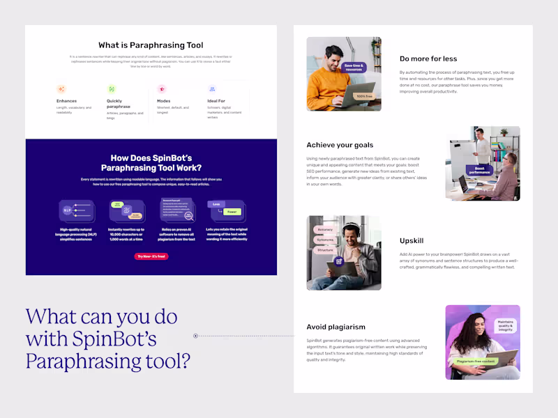 Cover image for SpinBot SaaS Web & Product Redesign