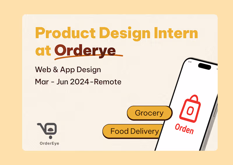 Cover image for Product Design Intern - Ordereye