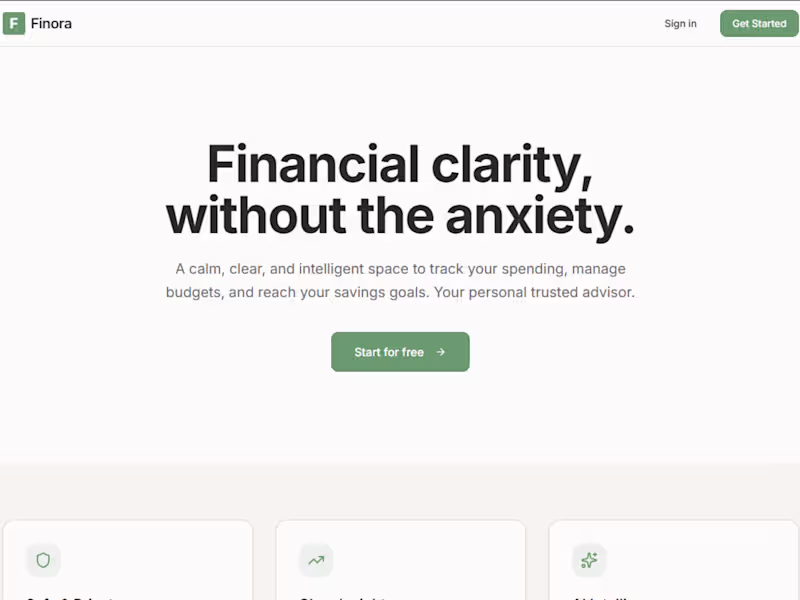 Cover image for Finora is a modern finance