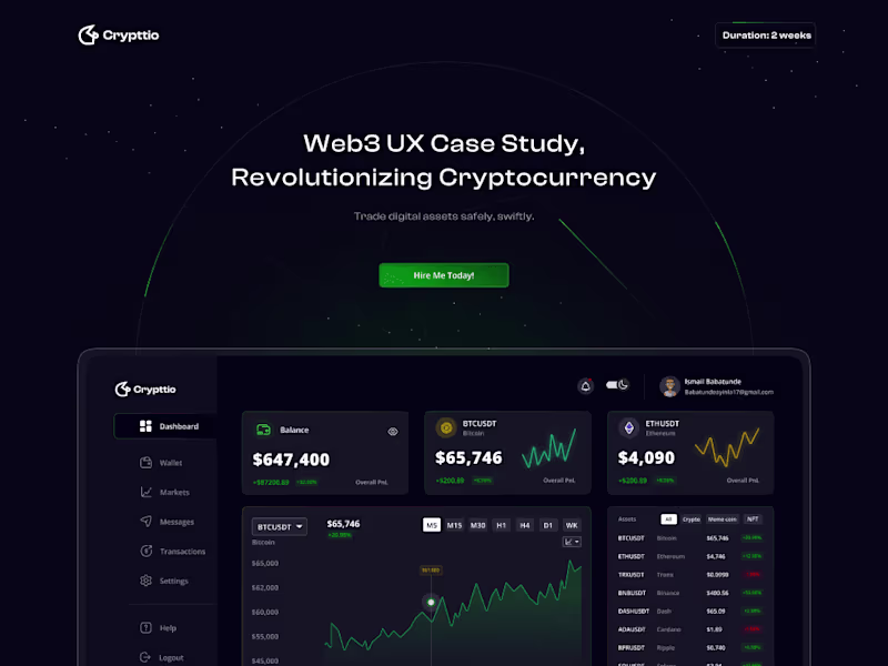 Cover image for Crypttio UX case study