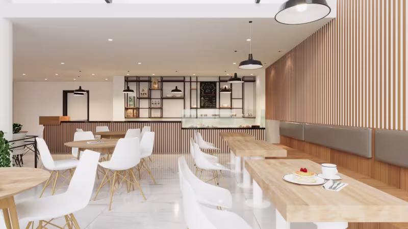 Cover image for Minimal Café Interior Design 
