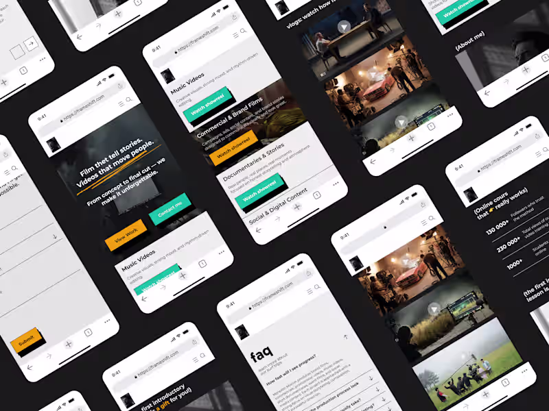Cover image for Frameshift - Filmmaker Portfolio Concept
