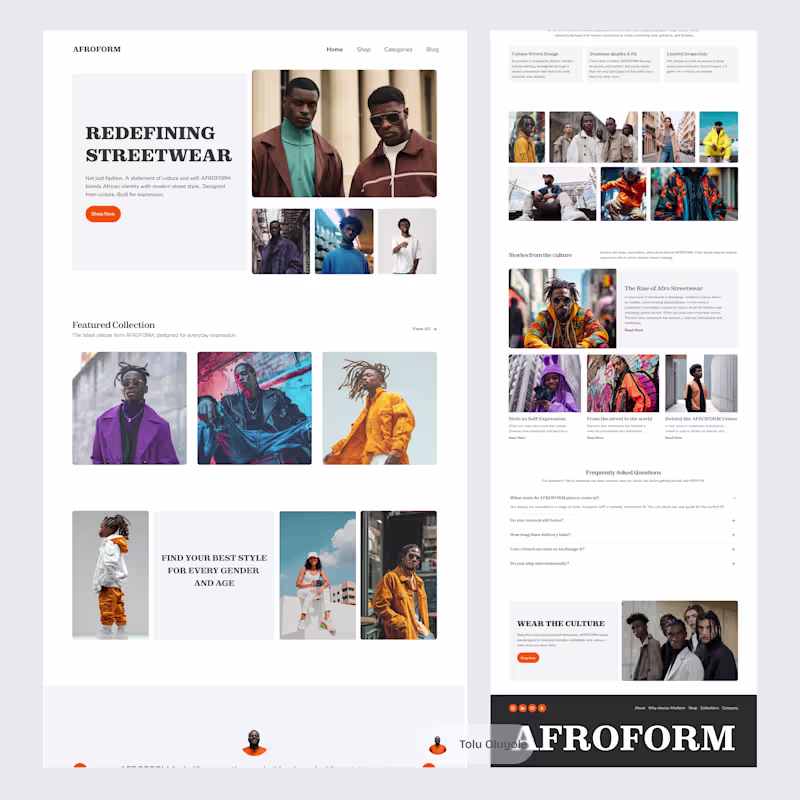 Cover image for Designed a streetwear landing page.

The