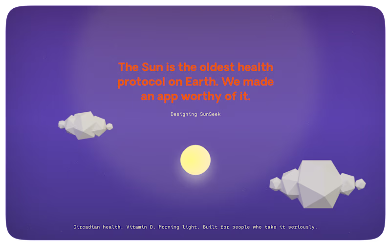 Cover image for SunSeek — Sunlight Tracker Mobile App Design for iOS
