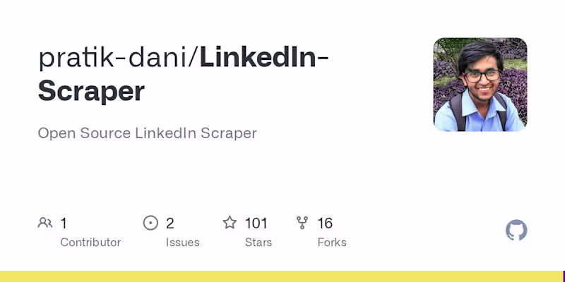 Cover image for Open Source LinkedIn Scraper Development