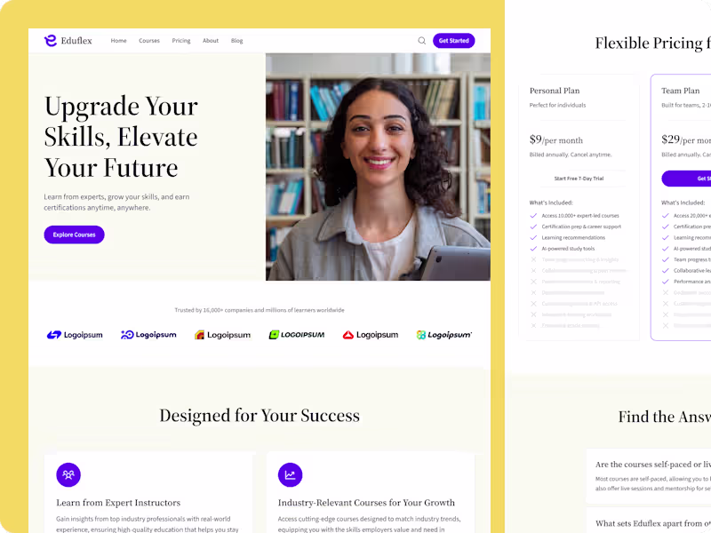 Cover image for Eduflex — Modern EdTech Website
