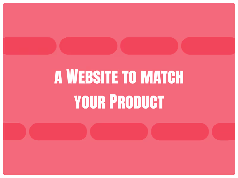 Cover image for A website that works like your product