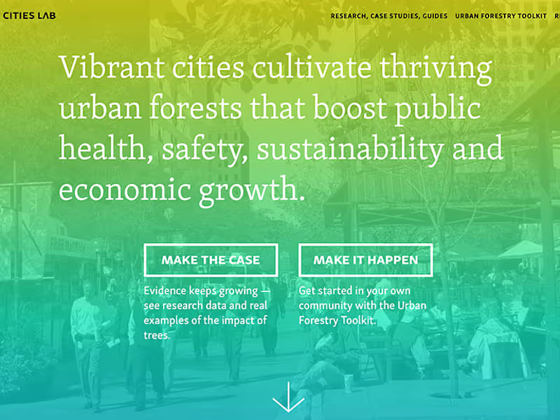Cover image for Web Design & Development for an urban forestry advocacy hub