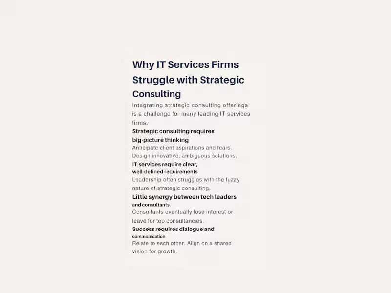 Cover image for The Real Reason IT Services Firms Struggle with Strategy IT ...