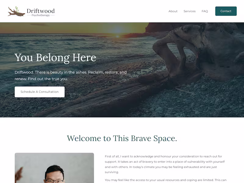 Cover image for Find Healing with Driftwood Psychotherapy | Barrie