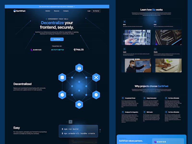 Cover image for Earthfast - Descentralized Website Design