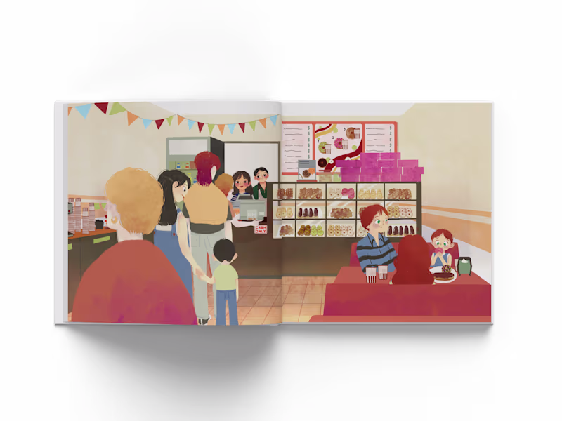 Cover image for Book Interior Illustration: Our Donut Shop