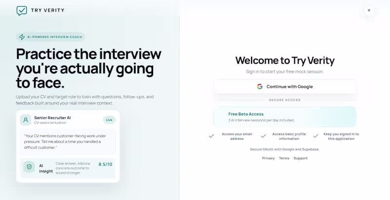 Cover image for Redesigned my AI interview platform,