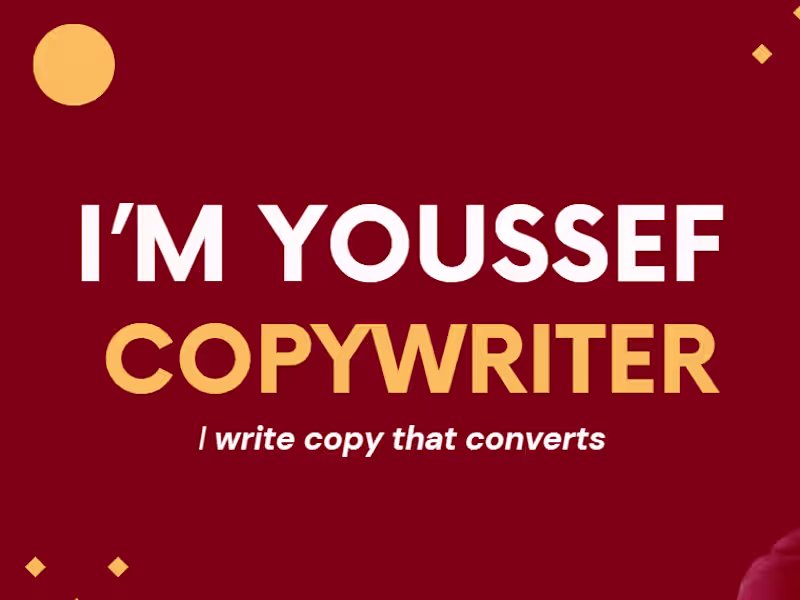 Cover image for I write a copy that converts