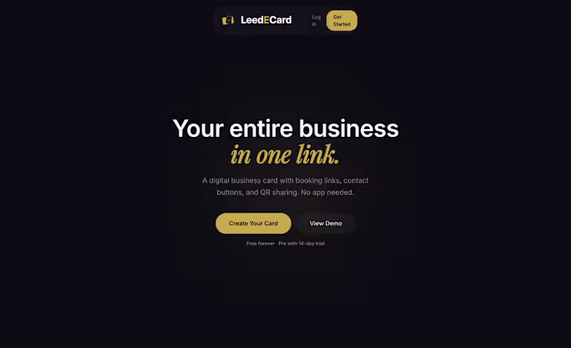 Cover image for LeedECard Digital Business Card SaaS