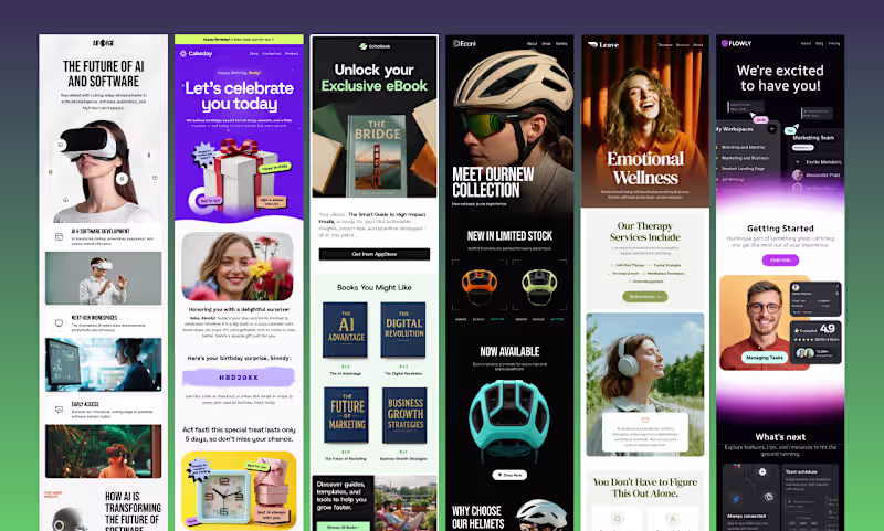 Cover image for Newsletter Design,email campaign design & email flows design
