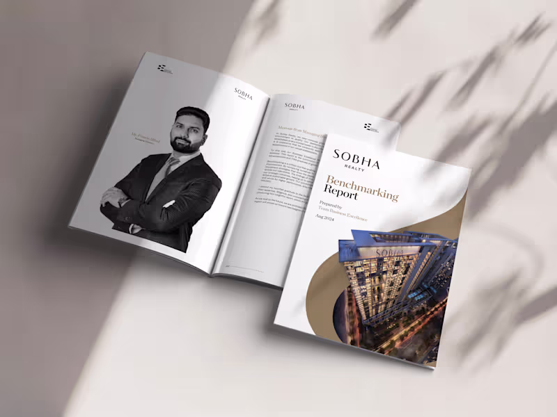 Cover image for Sobha Realty: Strategic Benchmarking Report & Information Design