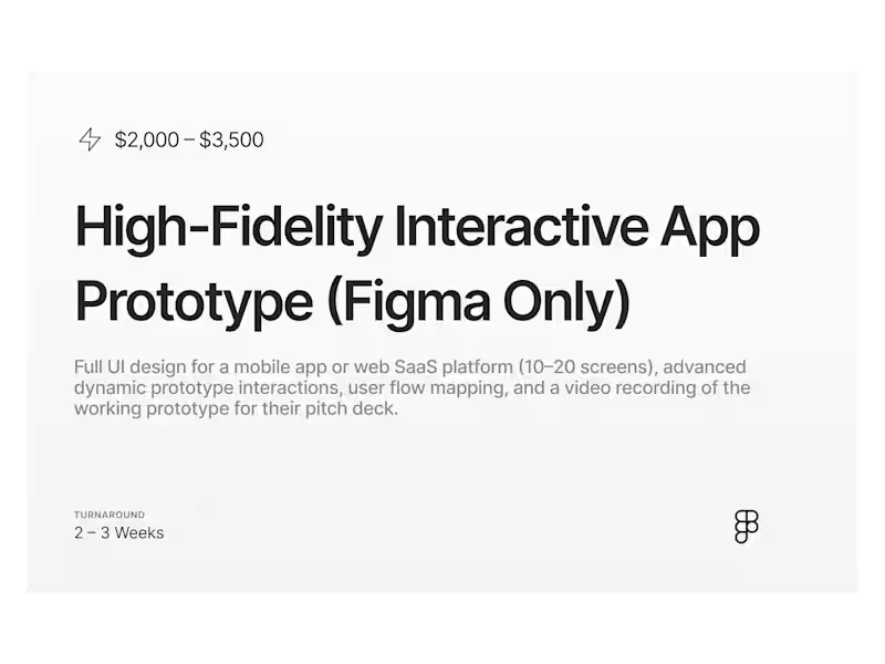 Cover image for High-Fidelity Interactive App Prototype (Figma Only)