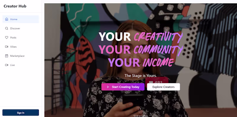 Cover image for CreatorHub - UX Case Study