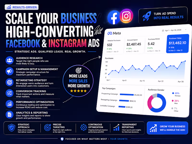 Cover image for Facebook & Instagram Ads Management for Business Growth