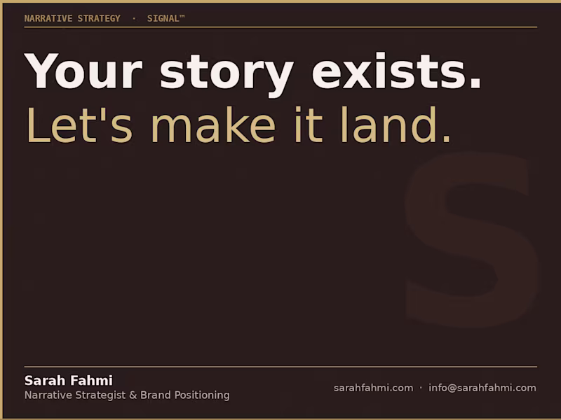 Cover image for Brand Narrative & Positioning Sprint