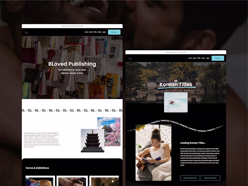 Cover image for BLoved Publishing · Squarespace Website Revamp