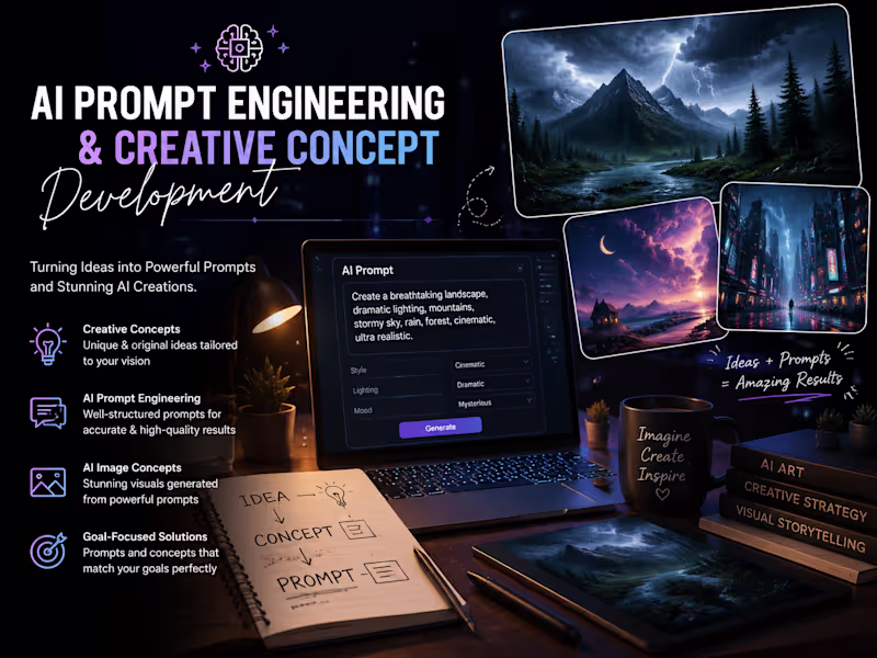 Cover image for AI Prompt Engineering & Creative Concept Development