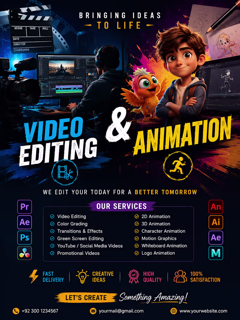 Cover image for video editing & animation 
