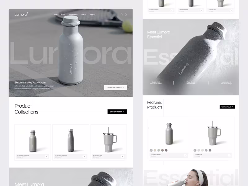 Cover image for Lumora - Tumbler Ecommerce Landing Page
