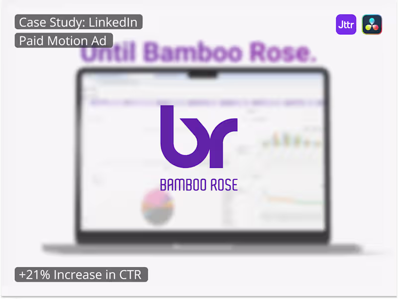 Cover image for Bamboo Rose LinkedIn Ad Campaign (+21% CTR)