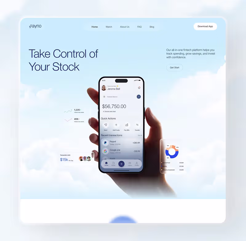 Cover image for Framer Landing Page: Payno Fintech