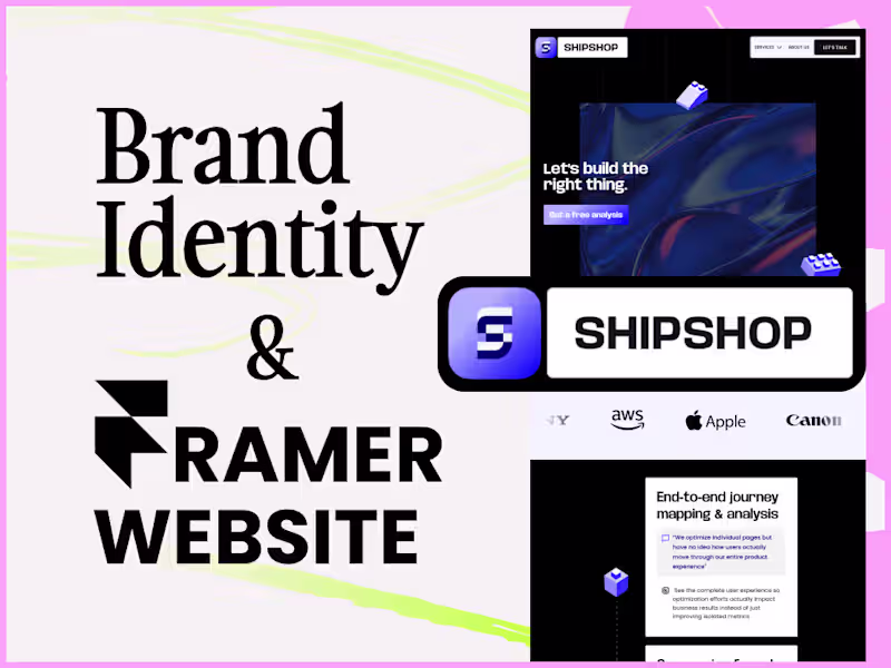 Cover image for Brand Identity + Framer Website Launch