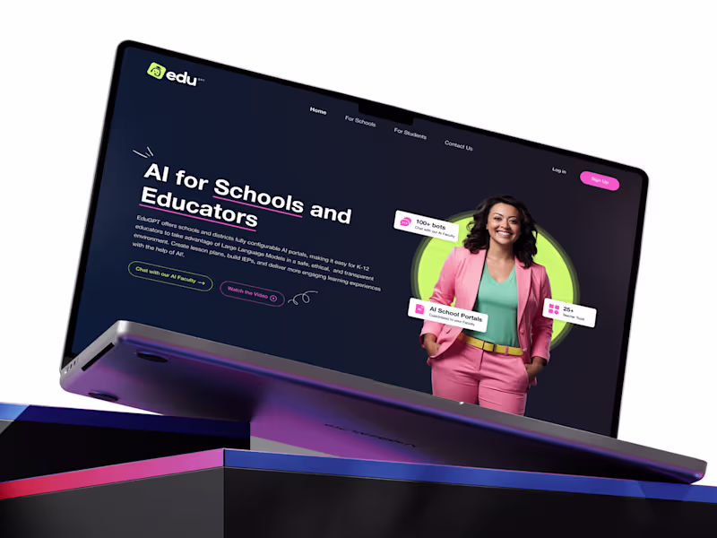 Cover image for AI Education Website UI/UX Design