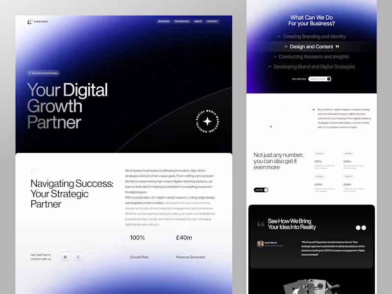Cover image for Supastars - Digital Agency Landing Page