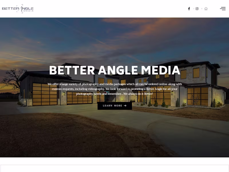 Cover image for Better Angle Media | Photography & Video Website