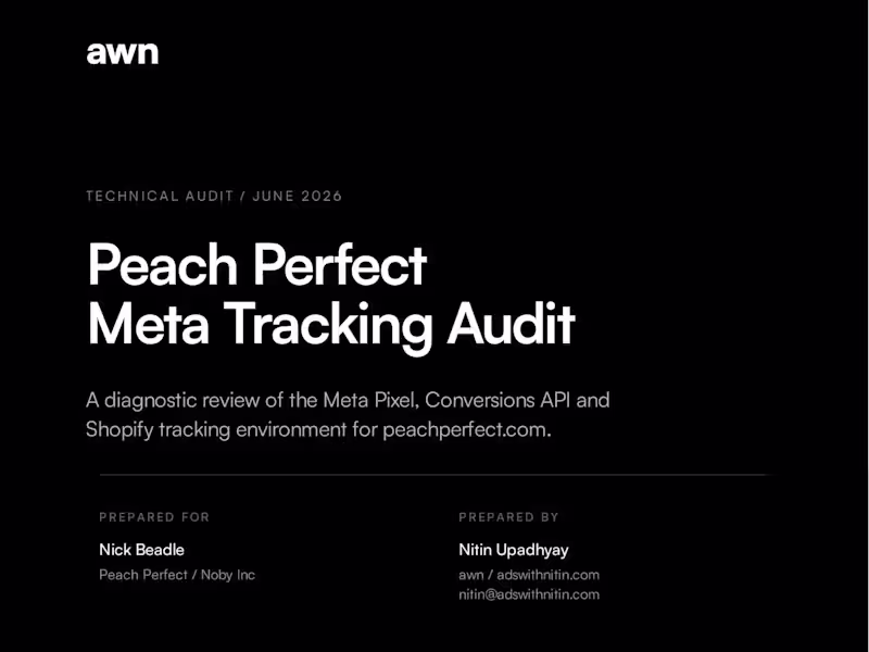 Cover image for Meta Tracking Audit (Women's Health DTC, $20M+ Brand)