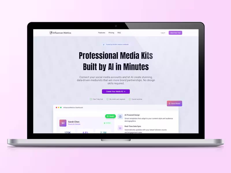 Cover image for InfluencerMetrics Media Kit Automation Project