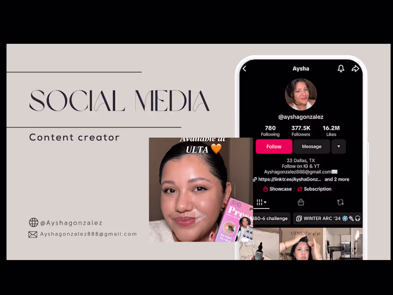 Cover image for Social media content creator 