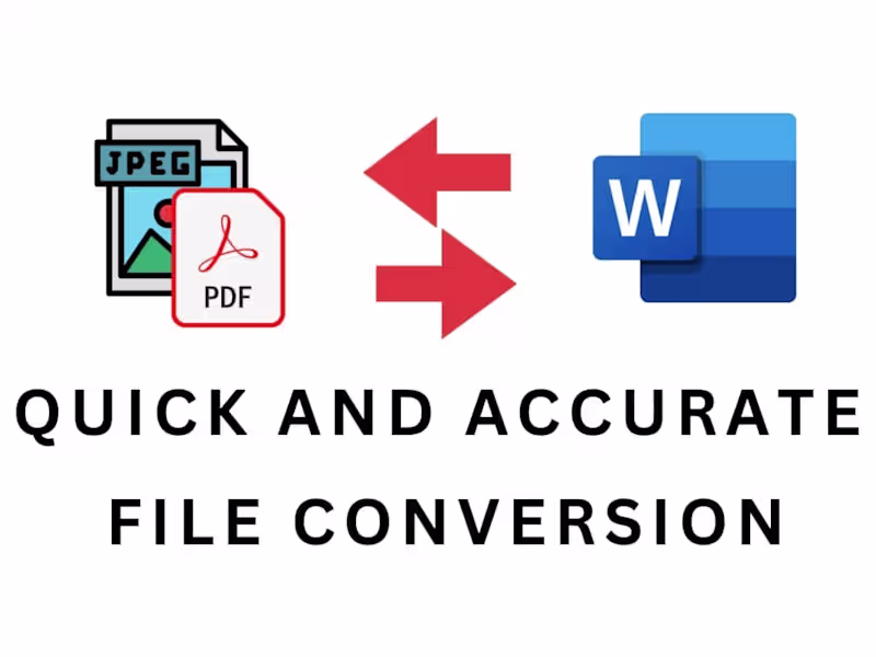 Cover image for Get PDF/Image/Screenshot converted to Word/Excel/any format