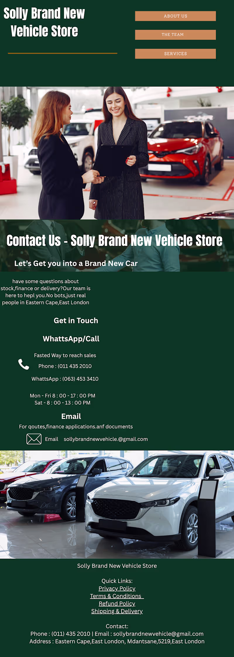 Cover image for Brand New Vehicle Website