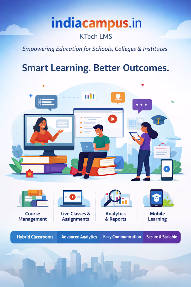 Cover image for indiacampus.in (http://indiacampus.in) is a next-gen Learnin...